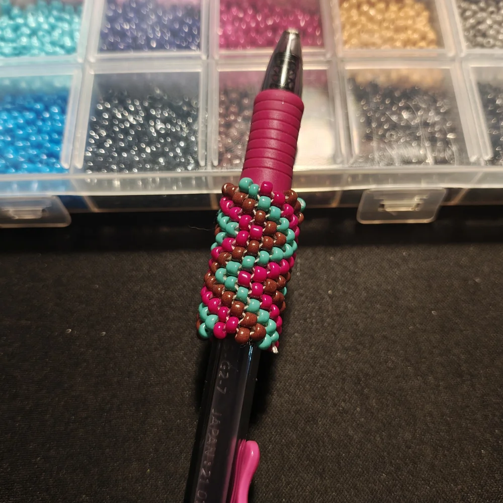 Dreadlock Bead Handmade Pink Blue Zigzag Seed Bead Hair Jewelry Peyote Loc Charm